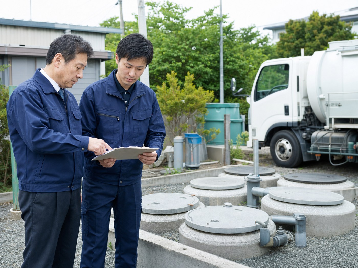 浄化槽設備の現場確認と事業承継準備